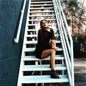 Black Faux Leather + Mesh Bodycon Dress Forever21